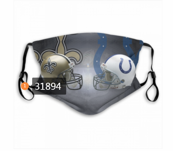 NFL Indianapolis Colts 582020 Dust mask with filter->nfl dust mask->Sports Accessory
